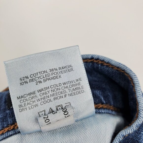 Express Women's‎ High Rise 90's Slim Distressed Denim Casual Jeans Size 10 Long - Picture 5 of 10